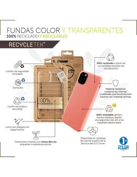 Funda iPhone 13 Pro Max Recycletec Negro de Muvit
